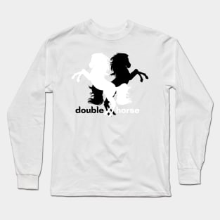 double horse logo - H O R S E W H I T E Essential summer vintage Long Sleeve T-Shirt